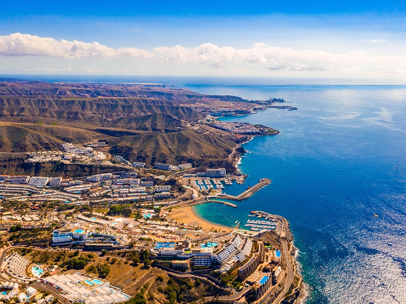 Vista aérea de Gran Canaria.